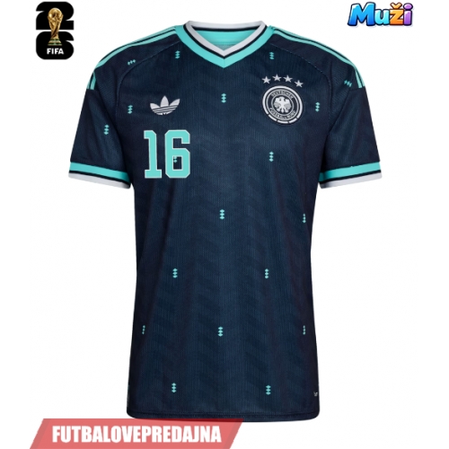 Lacne Muži Futbalové dres Nemecko Angelo Stiller #16 MS 2026 Krátky Rukáv - Preč